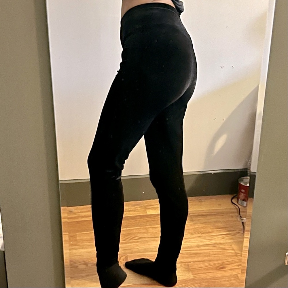 Velvety black leggings, American Apparel, size L